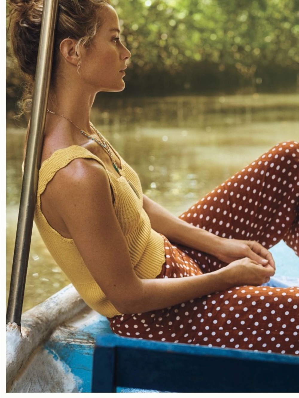 Anthropologie  Faithful The Brand Polka Dot Wide-Leg Pants 8, NWT - Picture 4 of 8